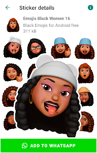 Emoji Black People Stickers
