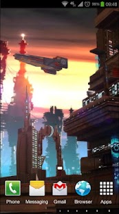 Captura de pantalla de Space Cityscape 3D LWP
