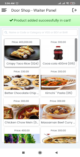 Android application iRestora Waiter App screenshort