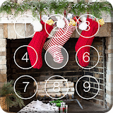 Christmas Fireplace Screen Lock icon