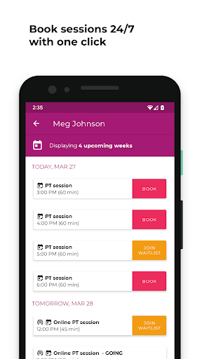 FitGen - My Fitness Trainings Screen 2