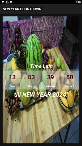 Android application Countdown End of Year screenshort