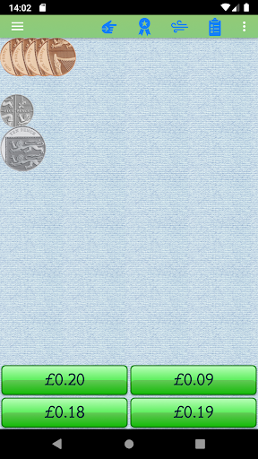 Android application Calculating UK Pound for Kids screenshort