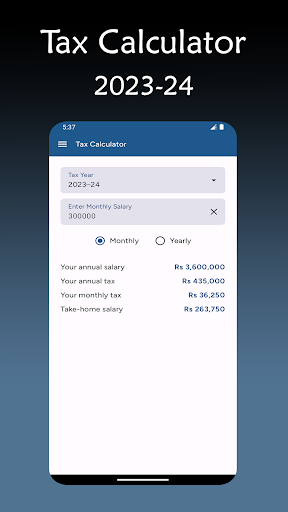 Android application Tax Calculator 2023-24 screenshort