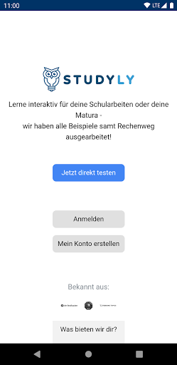 Android application Studyly screenshort