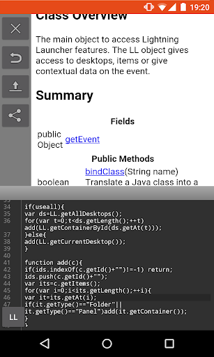 Android application ScriptDoc - LLScript screenshort