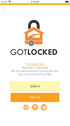 Android application Got Locked Technician screenshort