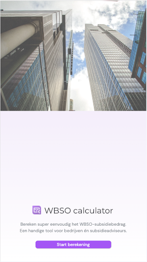 Android application WBSO calculator screenshort