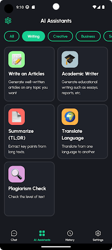 ChatAI - Your AI Assistant Screen 2