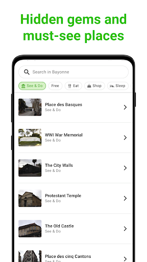 Bayonne Tour Guide:SmartGuide Screen 3