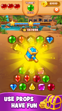 #2. Jewels Crush Fever - Match 3 Jewel Blast (Android) By: enettaee
