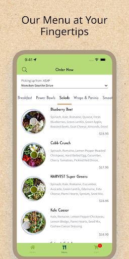 HARVEST Clean Eats Screen 2