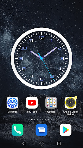 Android application Analog Clock Widget Colored screenshort