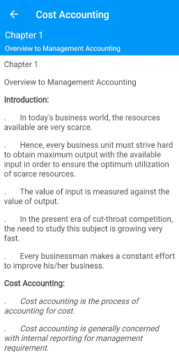 Cost Accounting Screen 2