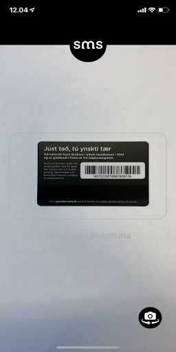 Android application SMS gávukort screenshort
