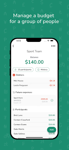 Android application GroupWallet screenshort