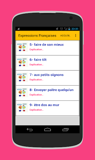 Expression française Screen 2