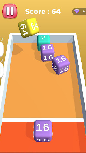 Android application Chain 2048 Merge Game 3D screenshort