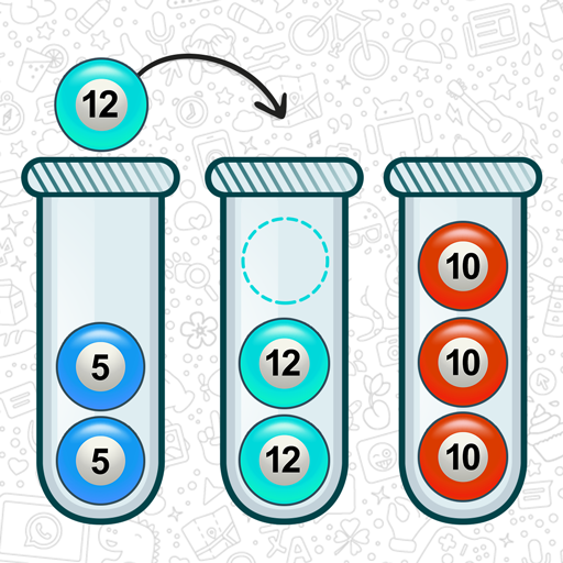 Ball sort puzzle - number sort logo