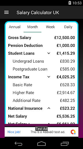 Salary Calculator UK Screen 3