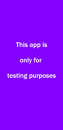 Android application Test App screenshort