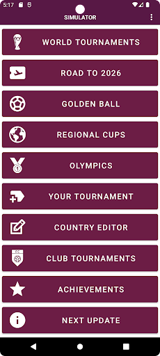 Android application World Football Simulator 2024 screenshort
