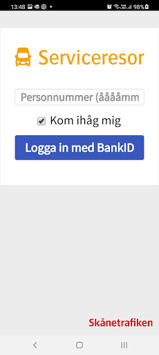 Android application Serviceresor screenshort
