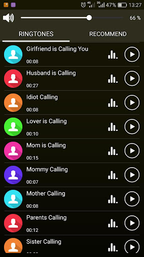 Family Ringtones - Contacts Screen 3