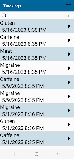 EZ Symptom Tracker Screen 3