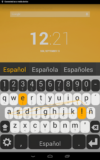 Android application Spanish Keyboard plugin screenshort