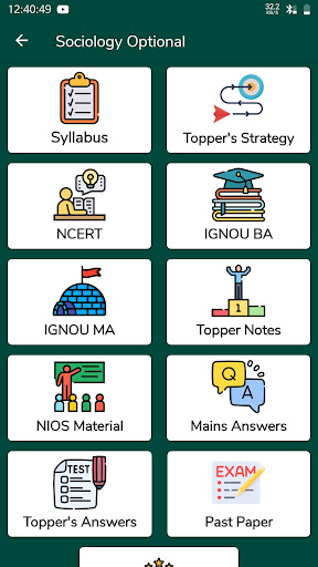 Android application Sociology OWL: Notes Book UPSC screenshort