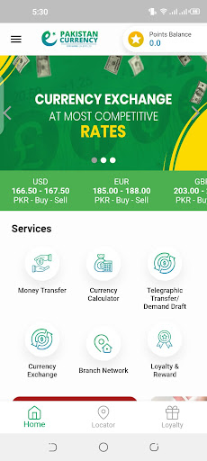 Pakistan Currency Exchange Screen 2