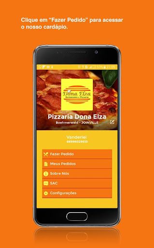 Android application Pizzaria Dona Elza screenshort