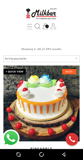 Android application Milkbar screenshort
