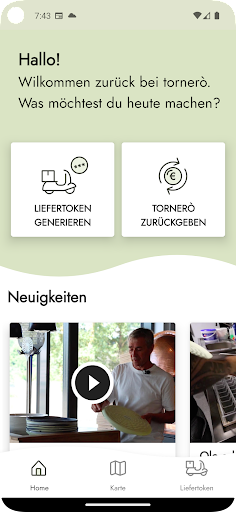 Android application tornerò - Pizza ohne Müll! screenshort