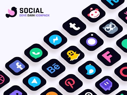 Dove Dark Icon Pack Patched Apk 2