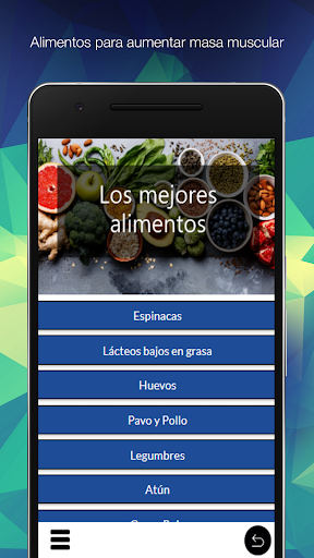 Android application Diet increase muscle screenshort