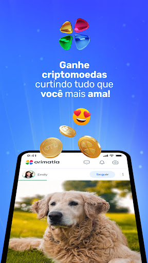 Android application Orimatla: Rede Social Cripto screenshort