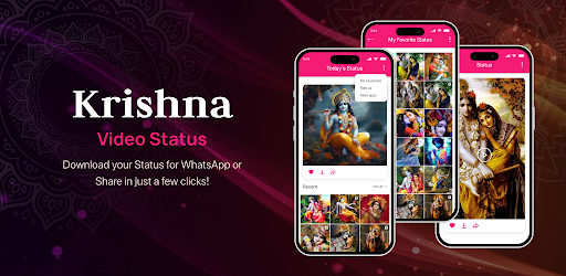 Android application Krishna Video Status and Quote screenshort