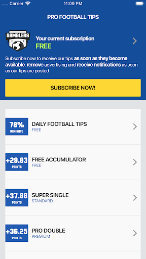 Android application Gamblers - PRO Football Tips a screenshort