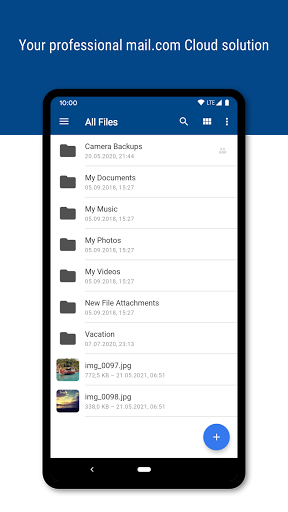 Android application mail.com Cloud screenshort