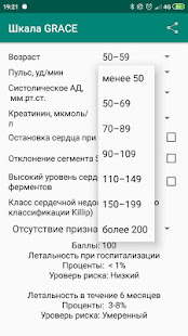 Скачать GRACE ACS Risk and Mortality Calculator Онлайн бесплатно на Андроид