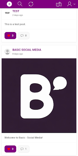 Android application Basic - Social Media screenshort