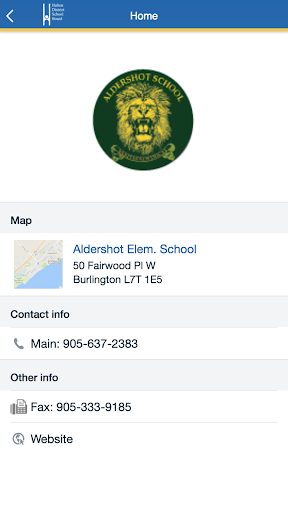 Halton District School Board Screen 2