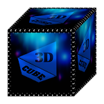 Cover Image of Herunterladen 3D Blue Icon Pack  APK
