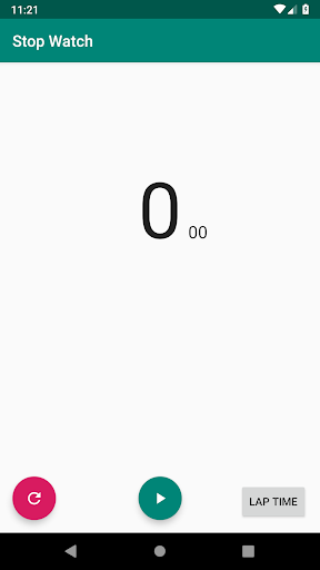 Android application stop watch screenshort