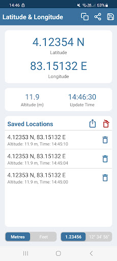 Android application Latitude & Longitude Offline screenshort