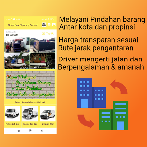 Android application GoBox Angkut Barang Pindahan screenshort