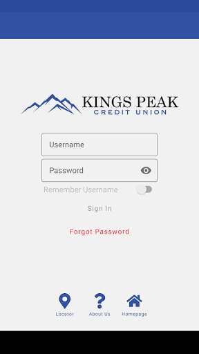 Android application Kings Peak Credit Union screenshort