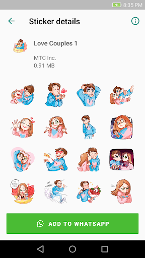 Love Couples Stickers For What Screen 2
